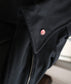 Rose Petal Pin on a black jacket