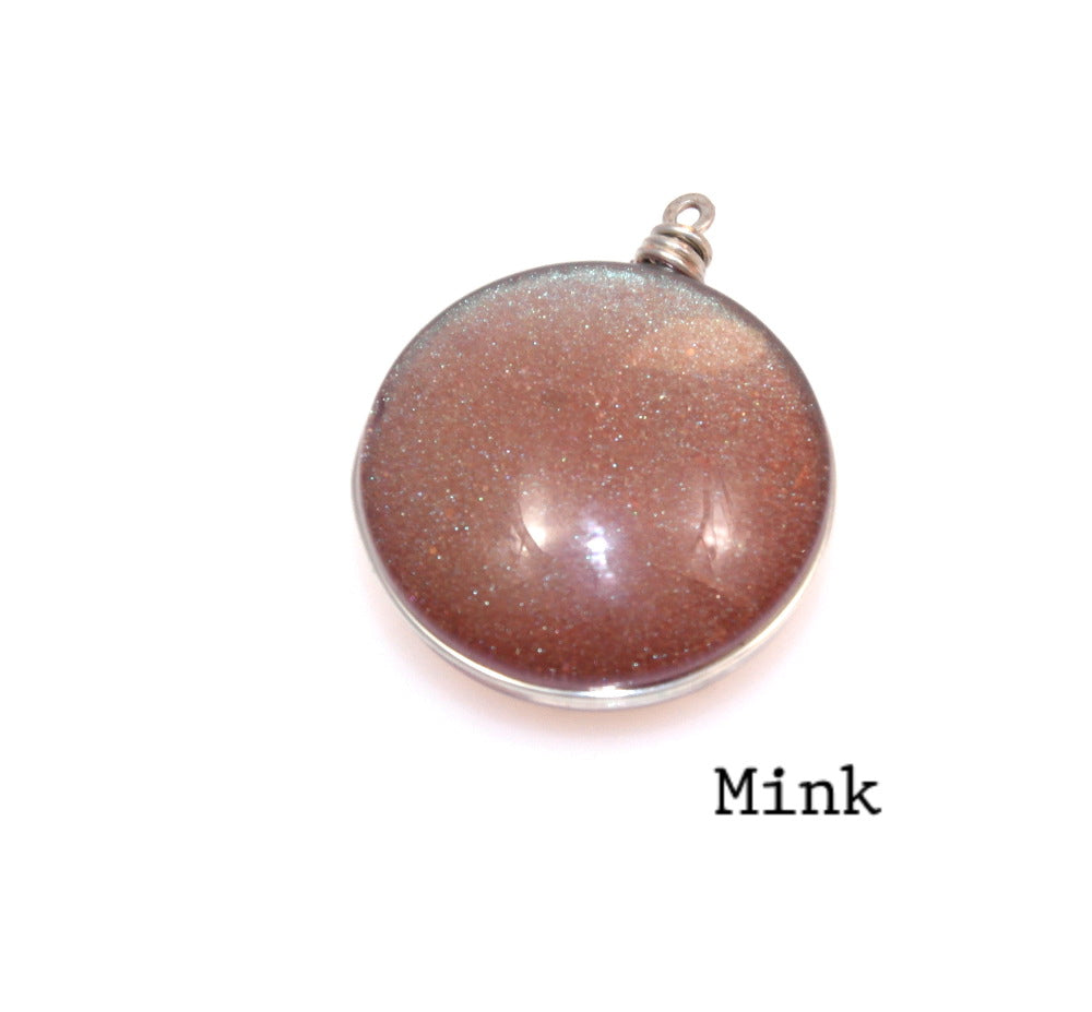 close up of mink Pearlescent Pendant