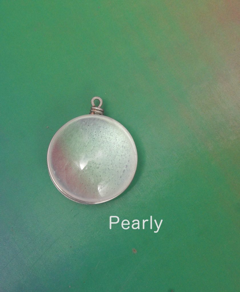 close up of pearly Pearlescent Pendant