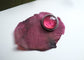 red Rose Petal Pin laying on its original rose petal on a white background